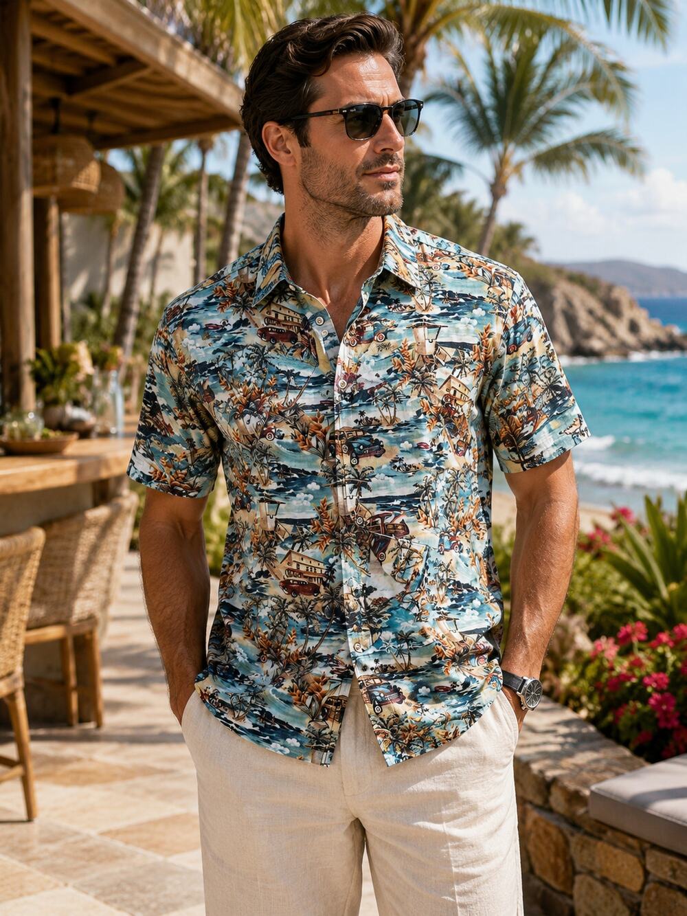 Robert Graham GETAWAY Hawaiian Shirt NWT Men's Small Classic Fit S25241C-960